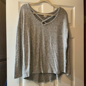 Gray Cross Sweater
